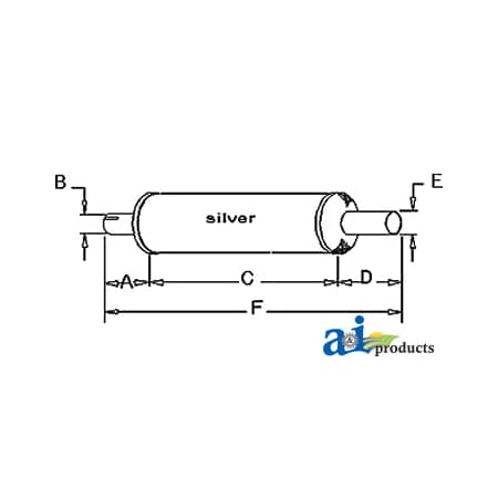 A & I Products Muffler 23" x7" x7" A-637661C1